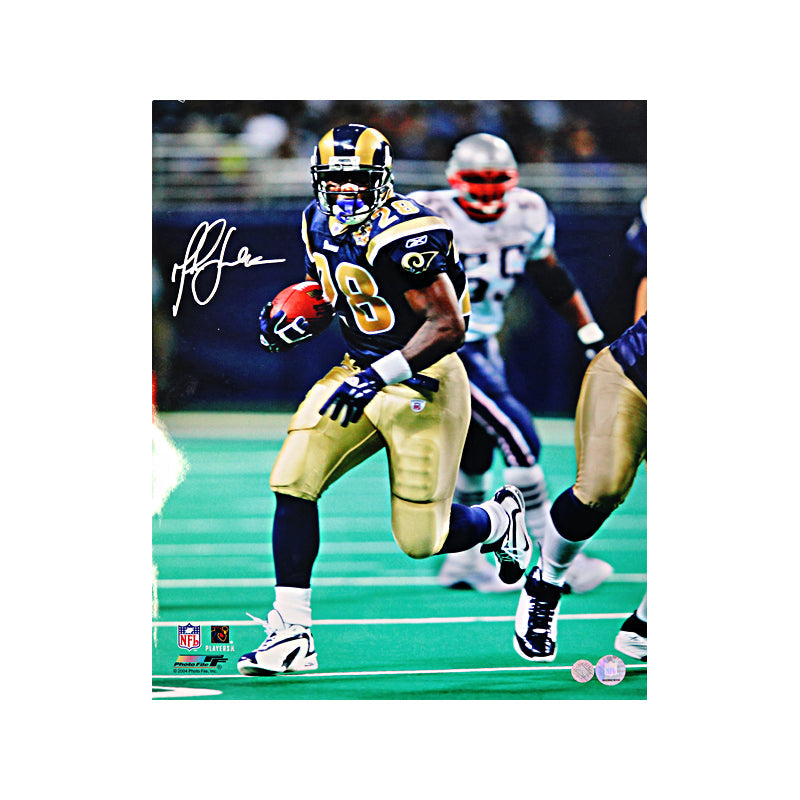 Marshall Faulk St. Louis Rams Signed 16x20 Photo (Schwartz Holo)-Powers Sports Memorabilia