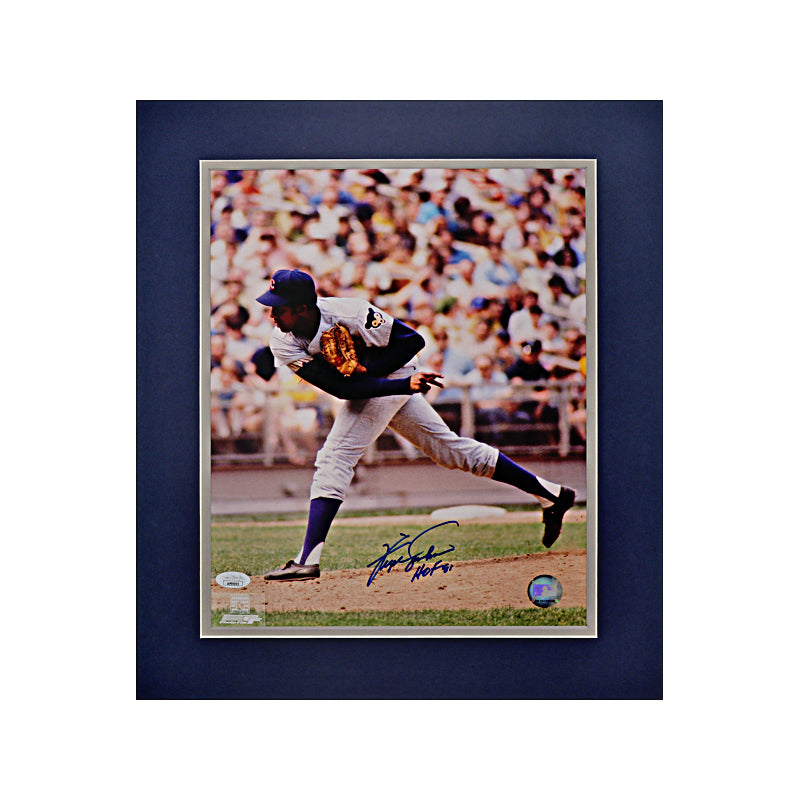 Ferguson Jenkins Chicago Cubs Signed Inscribed 11x14 Matted Photo (JSA)-Powers Sports Memorabilia