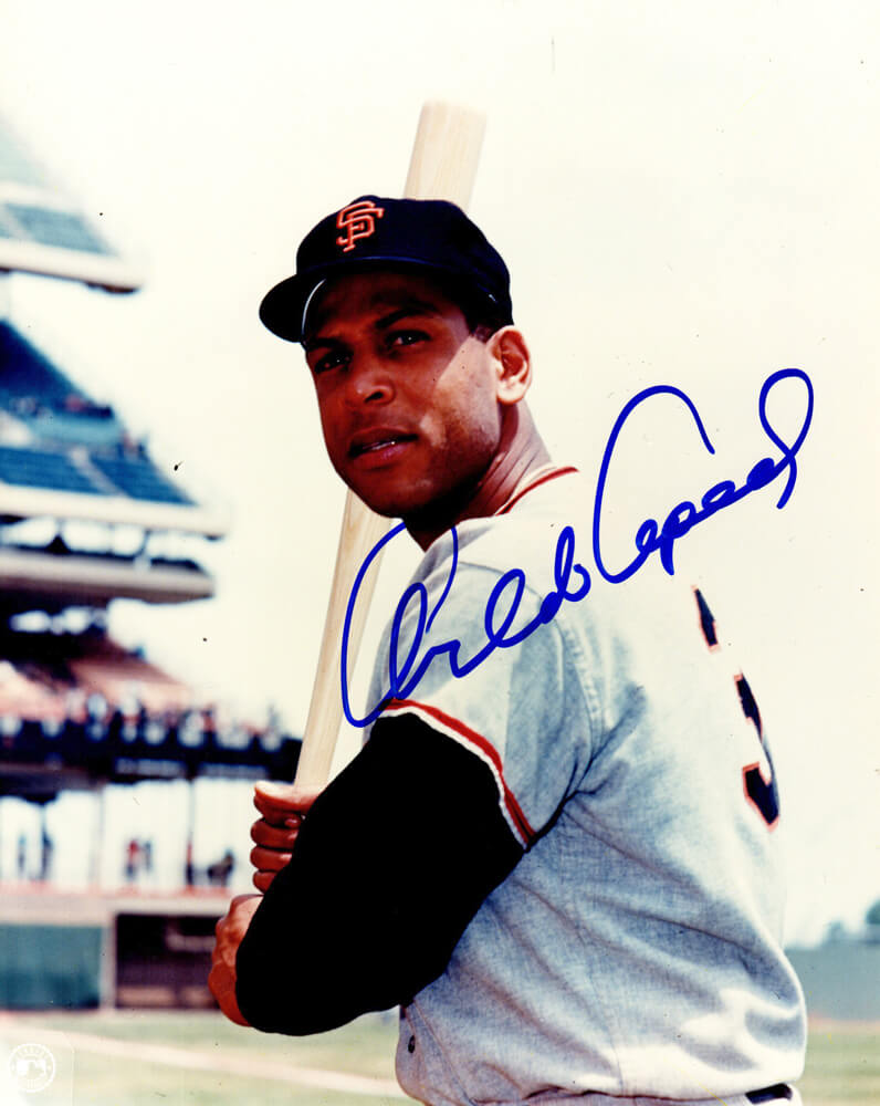 Orlando Cepeda San Francisco Giants Autographed Bat Pose 8x10 Photo-Powers Sports Memorabilia