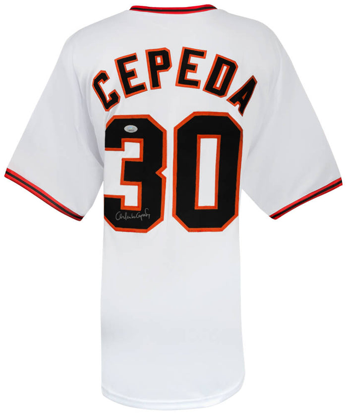 Orlando Cepeda Autographed White Custom Baseball Jersey - (JSA)-Powers Sports Memorabilia