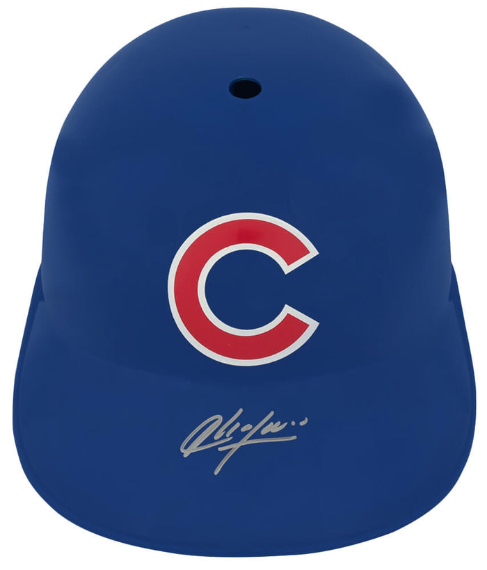 Aroldis Chapman Chicago Cubs Autographed Replica Souvenir Batting Helmet-Powers Sports Memorabilia