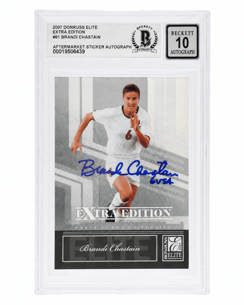 Brandi Chastain Autographed 2007 Donruss Elite Soccer Trading Card #81-Powers Sports Memorabilia