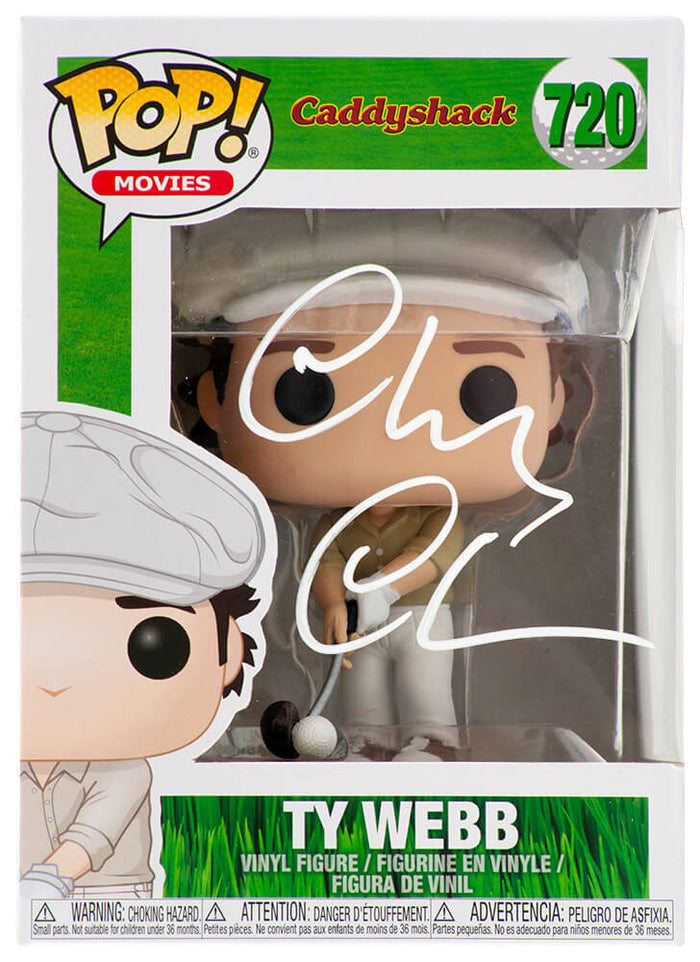 Chevy Chase Autographed Caddyshack Ty Webb Funko Pop #720-Powers Sports Memorabilia