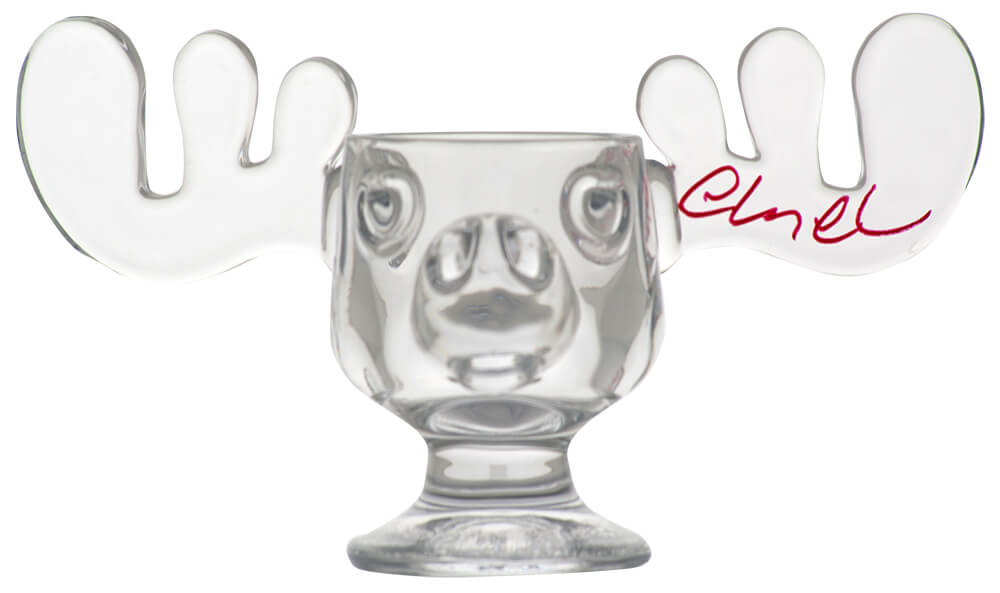 Chevy Chase Autographed National Lampoon's Christmas Vacation Glass Moose Mug-Powers Sports Memorabilia