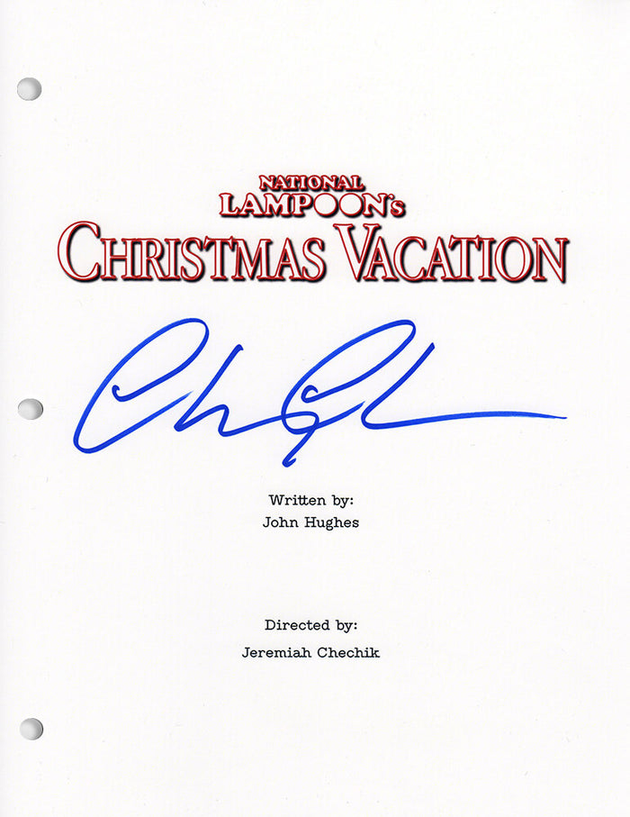 Chevy Chase Autographed National Lampoon's Christmas Vacation Movie Script Cover Page-Powers Sports Memorabilia