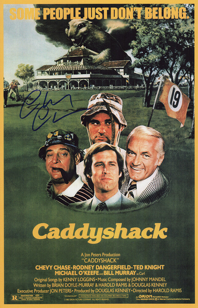 Chevy Chase Autographed 'Caddyshack' 11x17 Movie Poster (In Blue)-Powers Sports Memorabilia