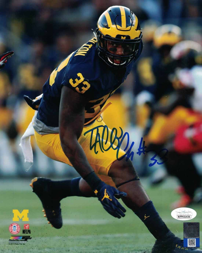 Taco Charlton Autographed Michigan Wolverines 8x10 Photo – JSA Authenticated-Powers Sports Memorabilia