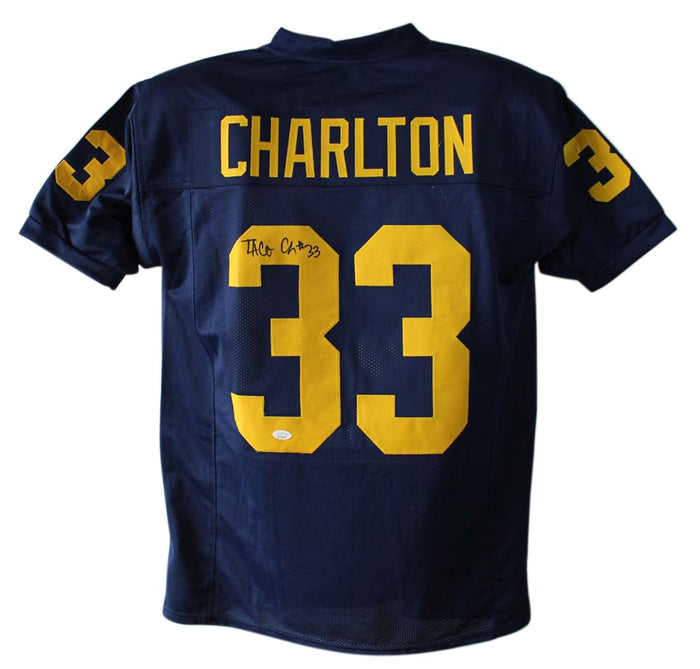 Taco Charlton Signed Michigan Wolverines Blue XL Jersey – JSA Authenticated-Powers Sports Memorabilia