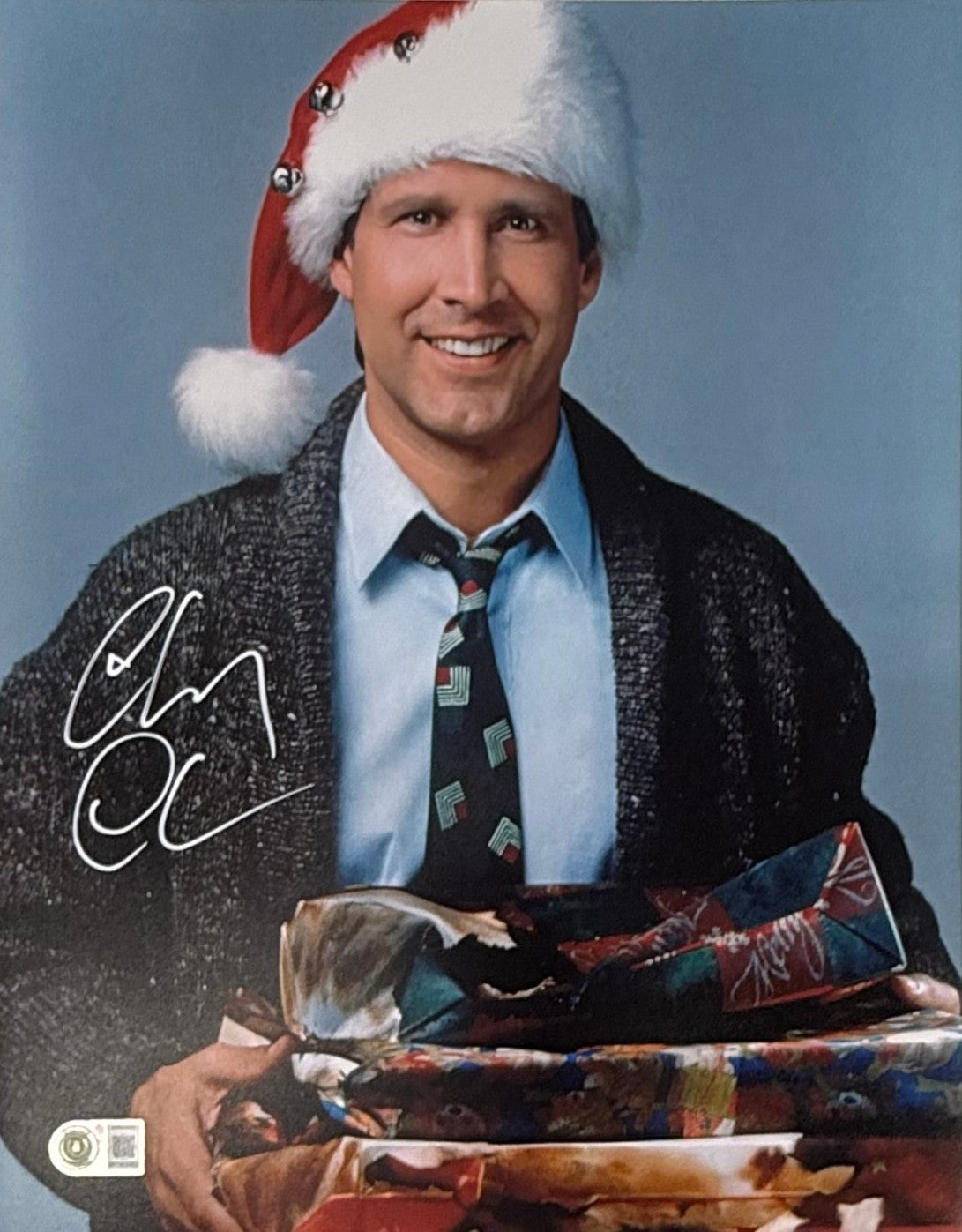 Chevy Chase Christmas Vacation Signed 11x14 Photo Beckett WIT 58263 Beckett-Powers Sports Memorabilia