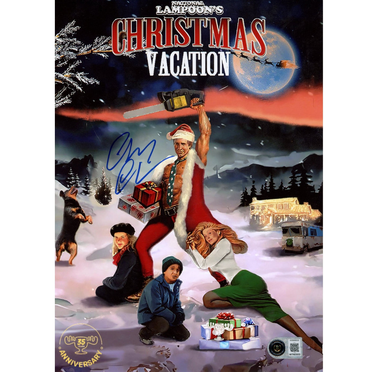 Chevy Chase Christmas Vacation Signed 11x14 Photo - Beckett WIT Beckett - 58274-Powers Sports Memorabilia