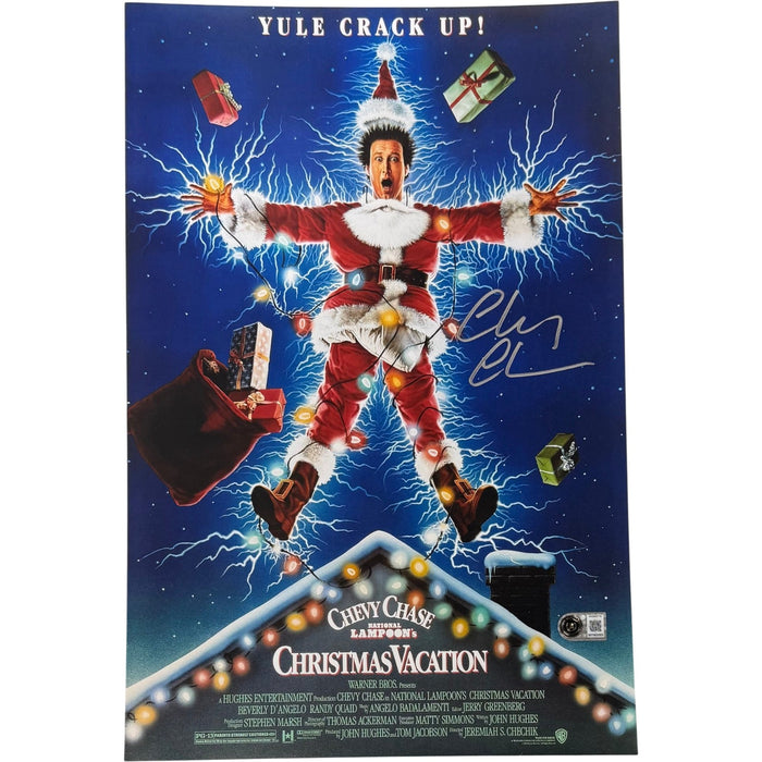 Chevy Chase Signed Christmas Vacation 11x17 Photo – Beckett Witness Authenticated-Powers Sports Memorabilia