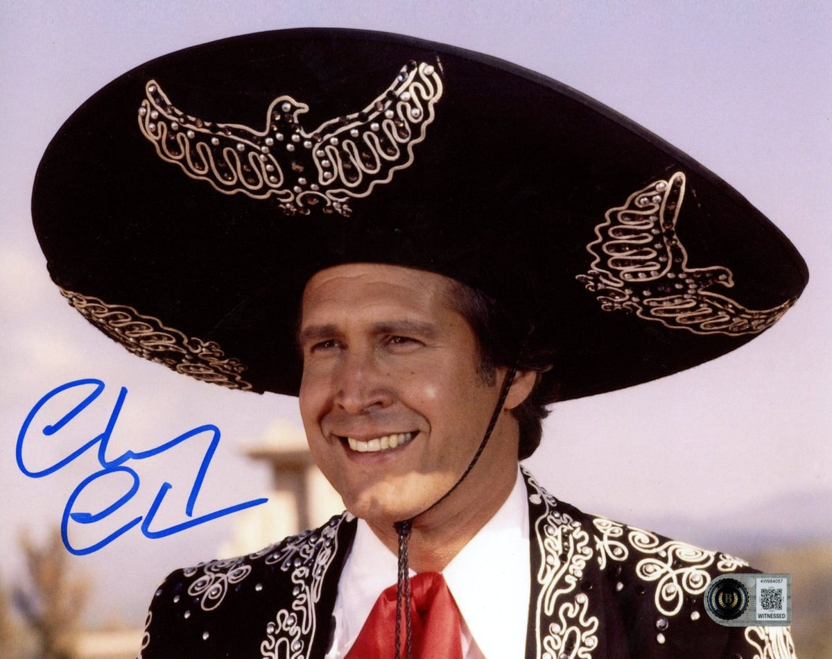 Chevy Chase Signed Three Amigos 8x10 Photo Beckett WIT-Powers Sports Memorabilia