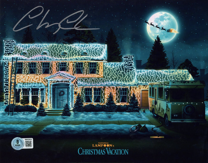 Chevy Chase Signed Christmas Vacation 8x10 Photo – Beckett Authenticated-Powers Sports Memorabilia