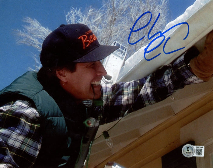 Chevy Chase Autographed Christmas Vacation 8x10 Photo – Beckett Authenticated-Powers Sports Memorabilia