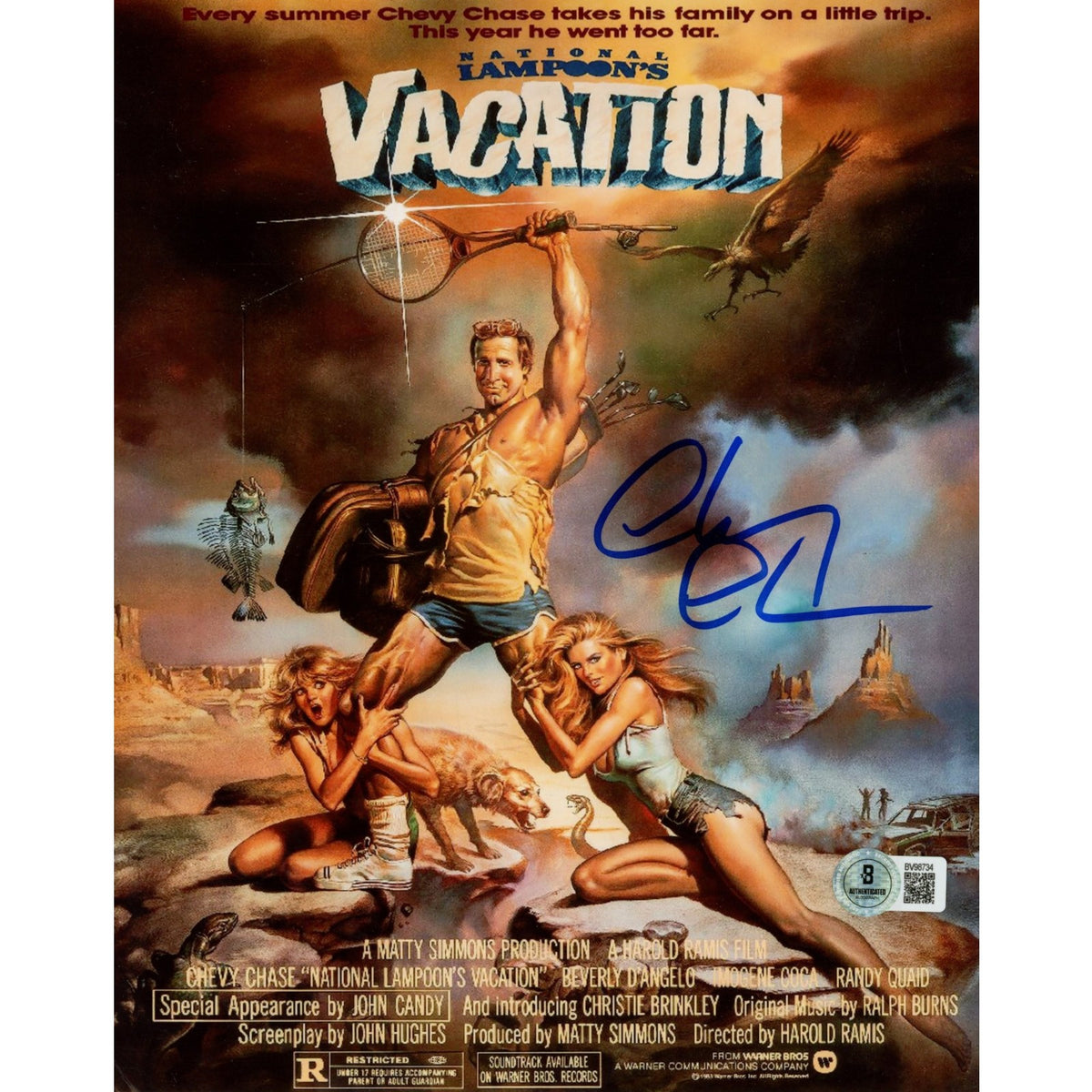 Chevy Chase Vacation Signed 8x10 Photo - Beckett WIT Beckett-Powers Sports Memorabilia