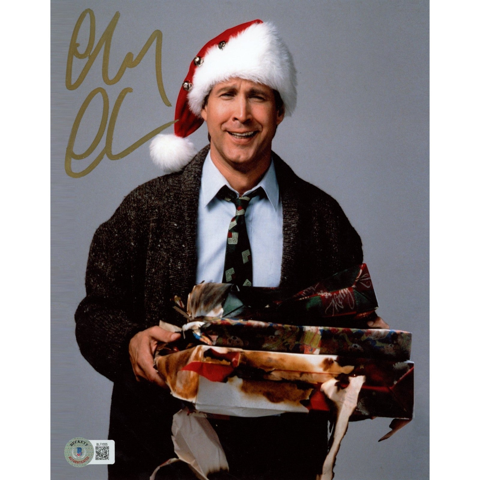 Chevy Chase Christmas Vacation Signed 8x10 Photo Beckett WIT 58289 Beckett-Powers Sports Memorabilia