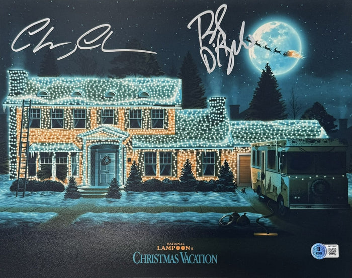 Chevy Chase Beverly D'Angelo Signed Christmas Vacation 11x14 Photo – Beckett Authenticated-Powers Sports Memorabilia