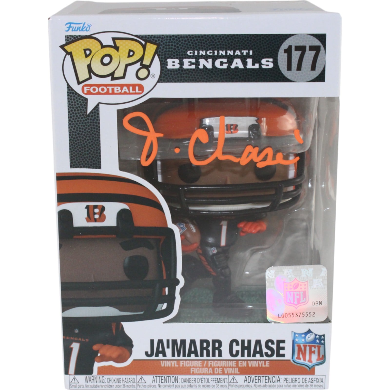 Ja'Marr Chase Signed Cincinnati Bengals Funko Pop! #177 – Beckett Authenticated-Powers Sports Memorabilia