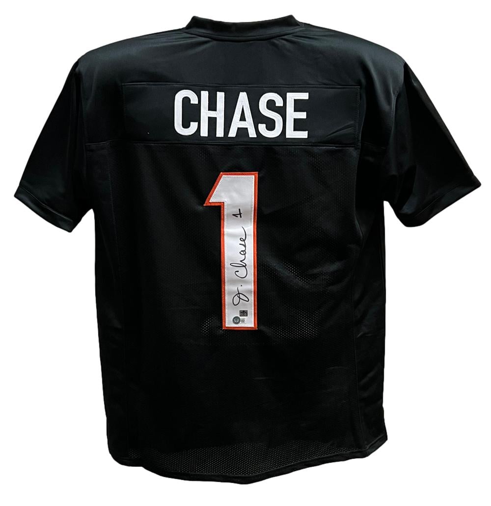 Ja'Marr Chase Signed Pro Style Black XL Jersey – Beckett Authenticated-Powers Sports Memorabilia