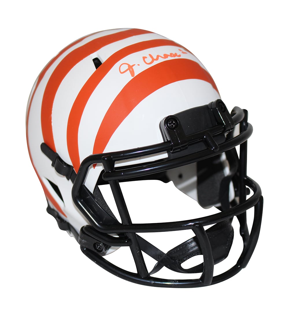 Ja'Marr Chase Signed Cincinnati Bengals Lunar Mini Helmet – Beckett Authenticated-Powers Sports Memorabilia