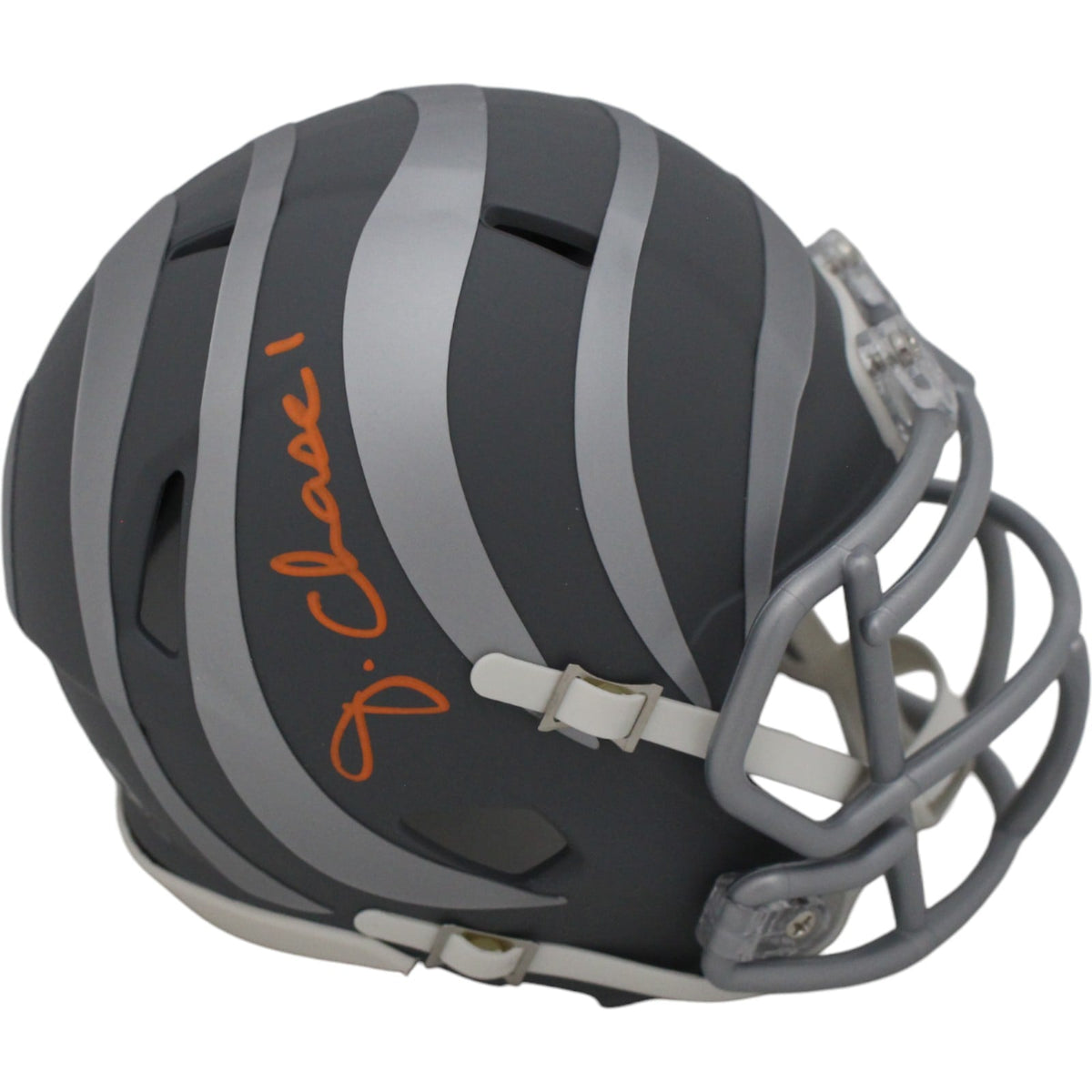 Ja'Marr Chase Signed Cincinnati Bengals Slate Mini Helmet – Beckett Authenticated-Powers Sports Memorabilia