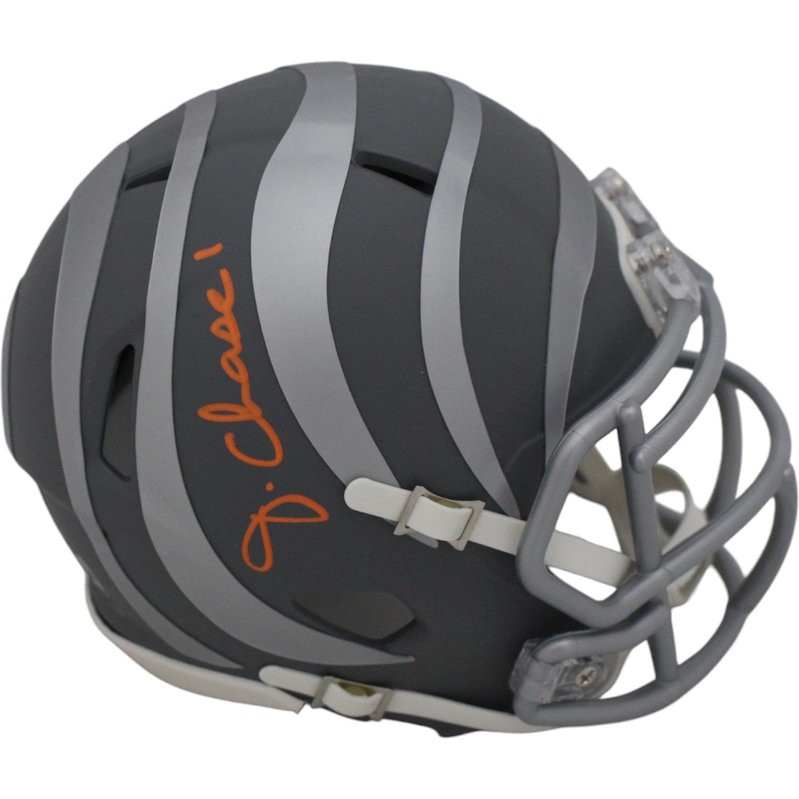 Ja'Marr Chase Signed Cincinnati Bengals Slate Mini Helmet – Beckett Authenticated-Powers Sports Memorabilia