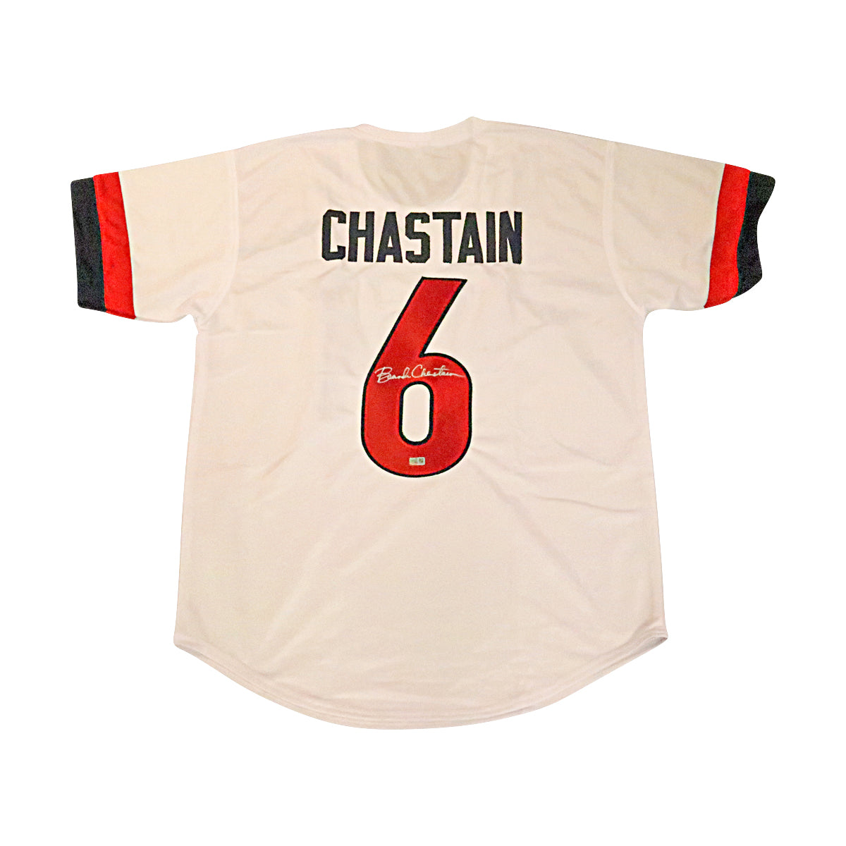 Brandi Chastain USWNT Signed Pro Style #6 White Soccer Jersey-Powers Sports Memorabilia