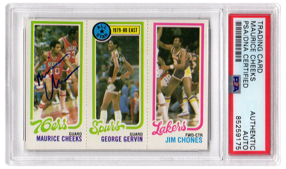 Maurice Cheeks Autographed Philadelphia 76ers 1980 81 Topps Rookie Basketball Card #178-Powers Sports Memorabilia