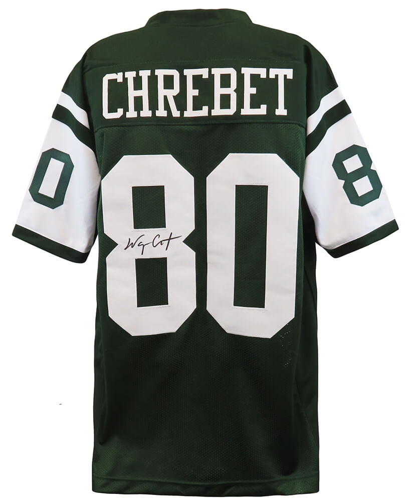Wayne Chrebet Autographed Green Custom Football Jersey-Powers Sports Memorabilia