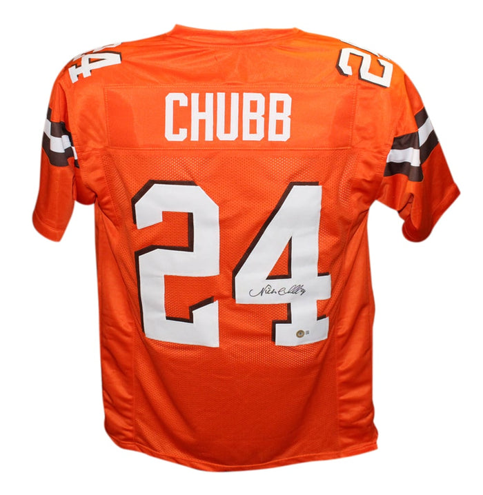 Nick Chubb Signed Cleveland Browns Pro Style Jersey – Beckett Authenticated-Powers Sports Memorabilia