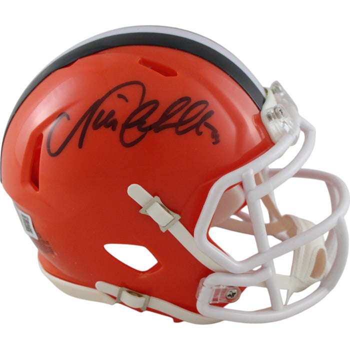 Nick Chubb Signed Cleveland Browns Mini Helmet – Beckett Witness Authenticated-Powers Sports Memorabilia
