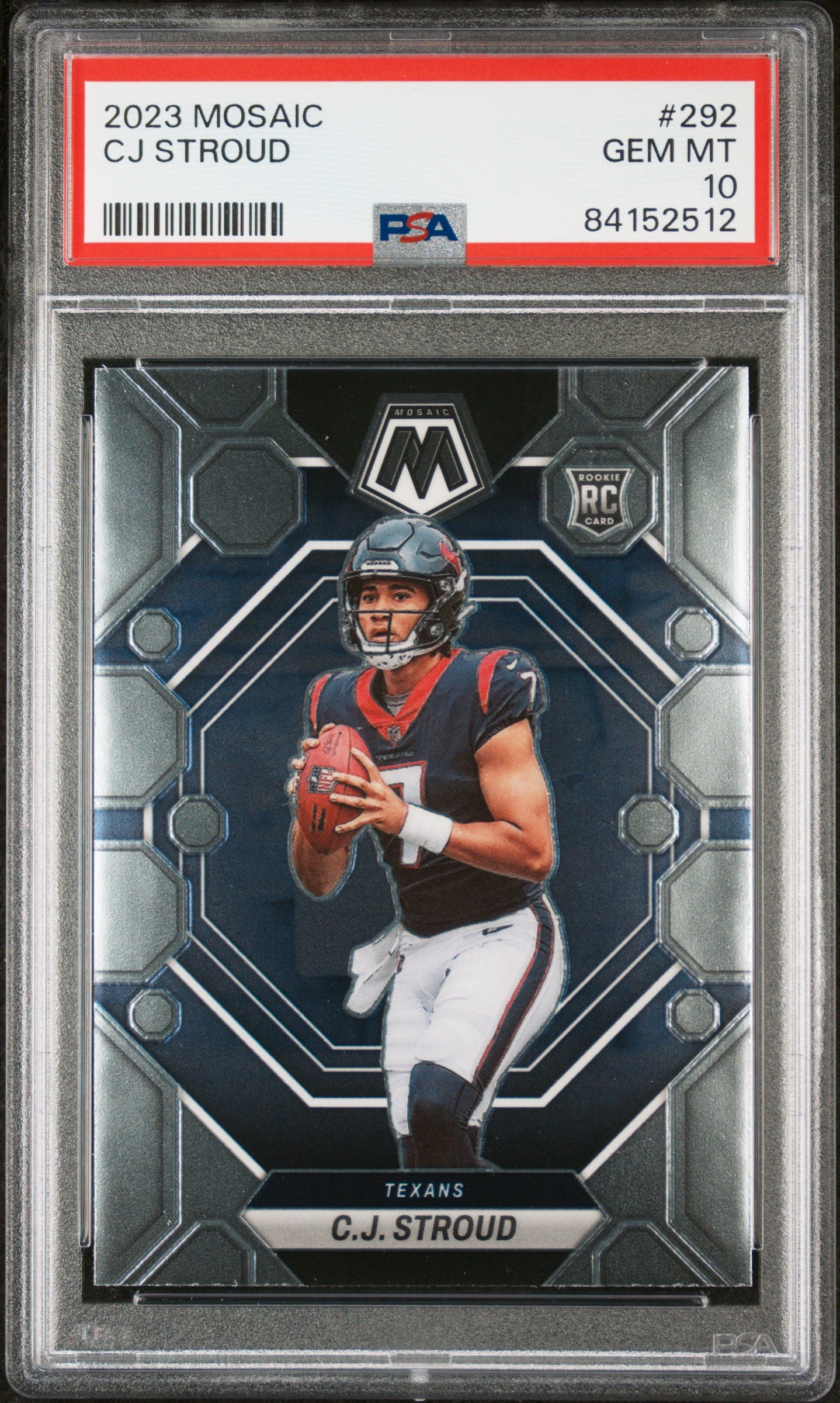 CJ Stroud 2023 Panini Mosaic Football Rookie Card #292 Graded PSA 10-Powers Sports Memorabilia
