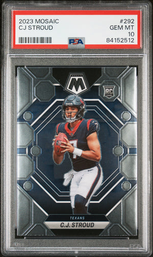 CJ Stroud 2023 Panini Mosaic Football Rookie Card #292 Graded PSA 10-Powers Sports Memorabilia