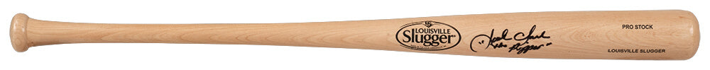Jack Clark Autographed Louisville Slugger Pro Stock Blonde Baseball Bat with Ripper-Powers Sports Memorabilia