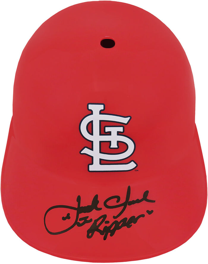 Jack Clark Autographed St. Louis Cardinals Souvenir Replica Batting Helmet with Ripper-Powers Sports Memorabilia