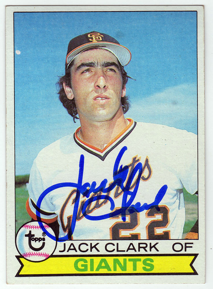 Jack Clark Autographed San Francisco Giants 1979 Topps Baseball Trading Card #512-Powers Sports Memorabilia