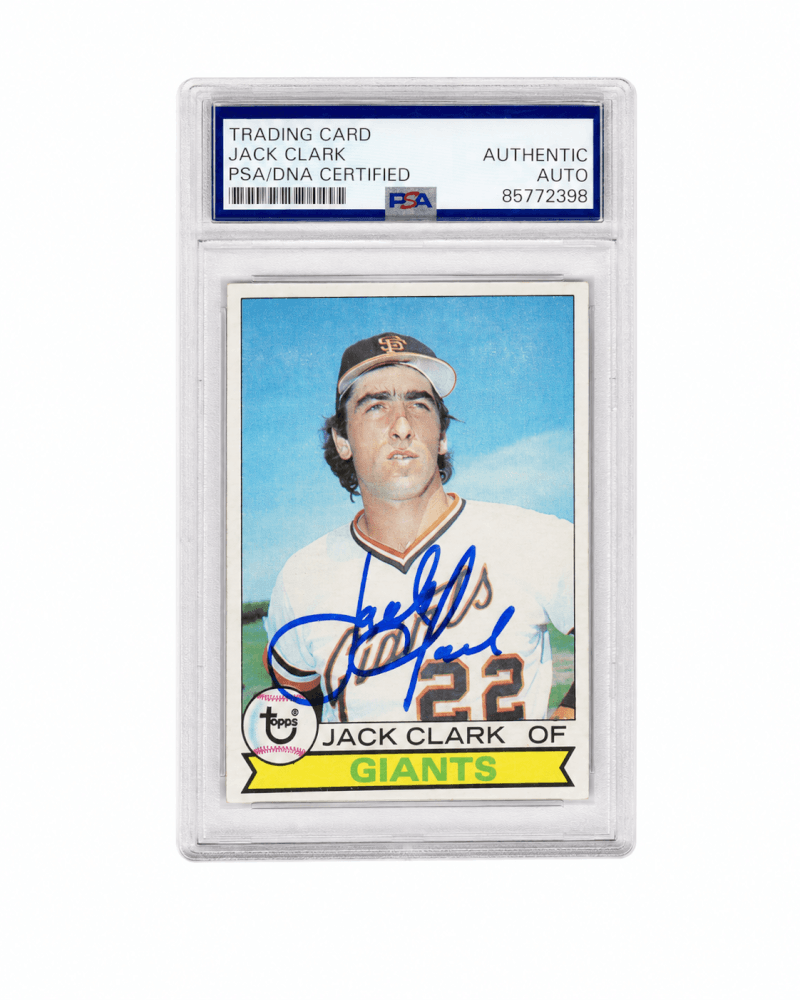 Jack Clark Autographed San Francisco Giants 1979 Topps Baseball Trading Card #512 - (PSA Encapsulated)-Powers Sports Memorabilia