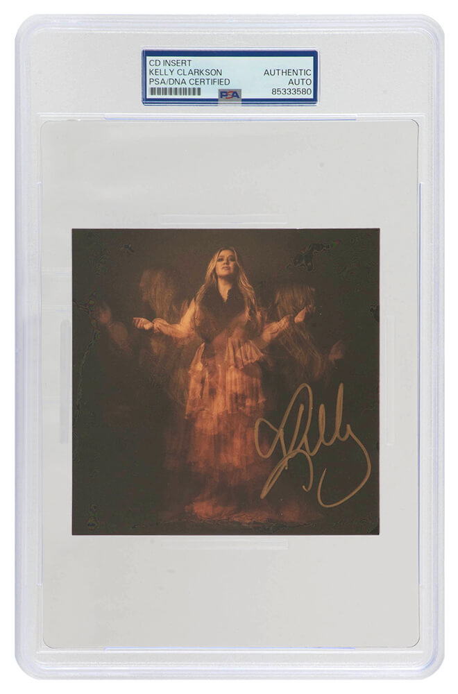Kelly Clarkson Autographed 'Chemistry' 5x5 CD Insert - (PSA/DNA Encapsulated)-Powers Sports Memorabilia