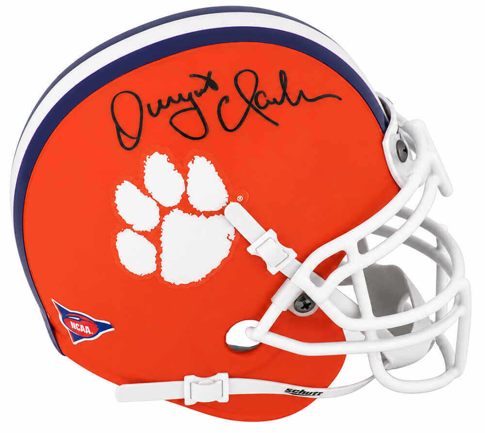 Dwight Clark Autographed Clemson Tigers Riddell (VSR4) Mini Helmet-Powers Sports Memorabilia