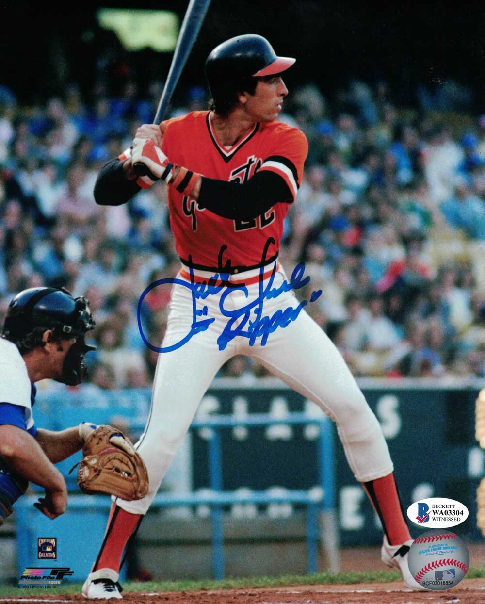 Jack Clark Signed San Francisco Giants 8x10 Photo BAS PF-Powers Sports Memorabilia