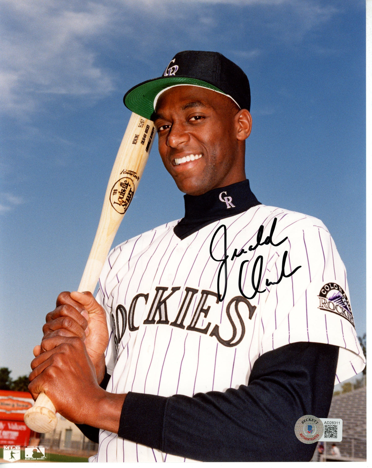 Jerald Clark Colorado Rockies Signed 8x10 Photo - Beckett Beckett-Powers Sports Memorabilia