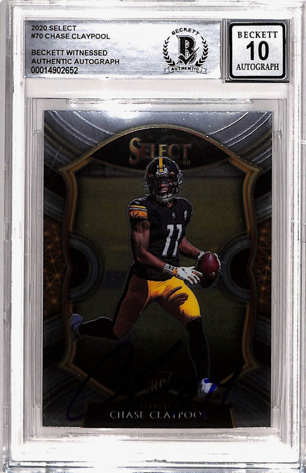 Chase Claypool 2020 Panini Select #70 Rookie Signed Card-Powers Sports Memorabilia