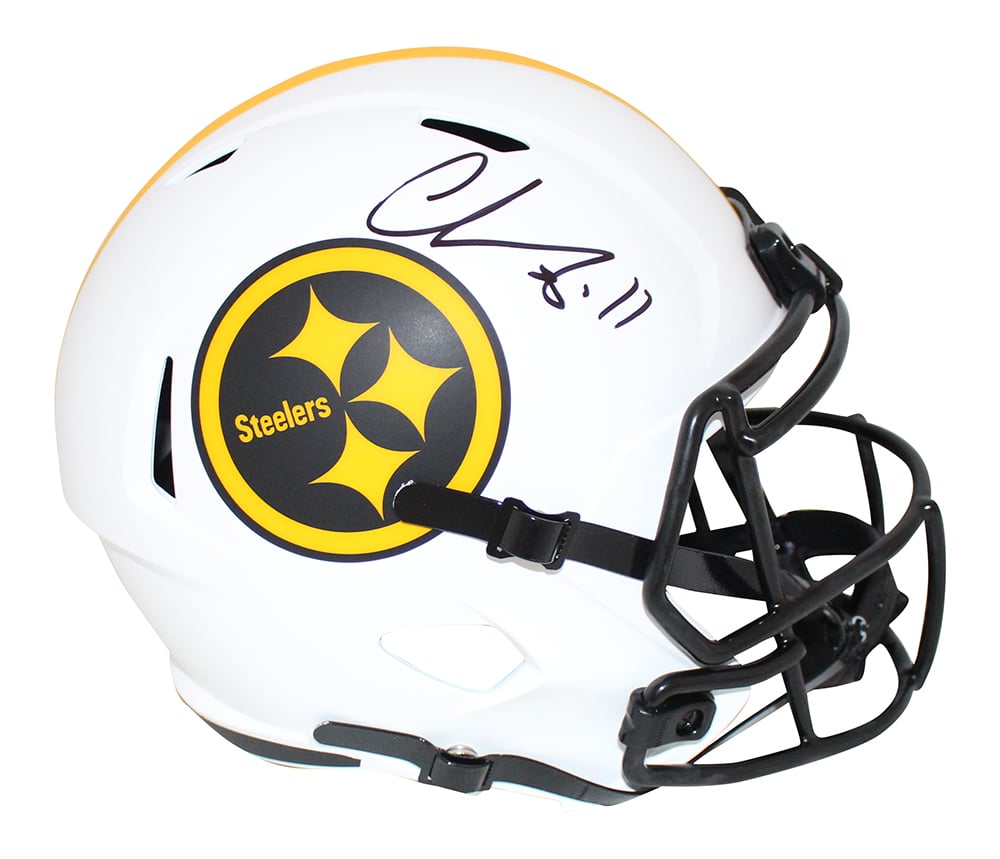 Chase Claypool Signed Pittsburgh Steelers Full-Size Lunar Helmet – Beckett Authenticated-Powers Sports Memorabilia