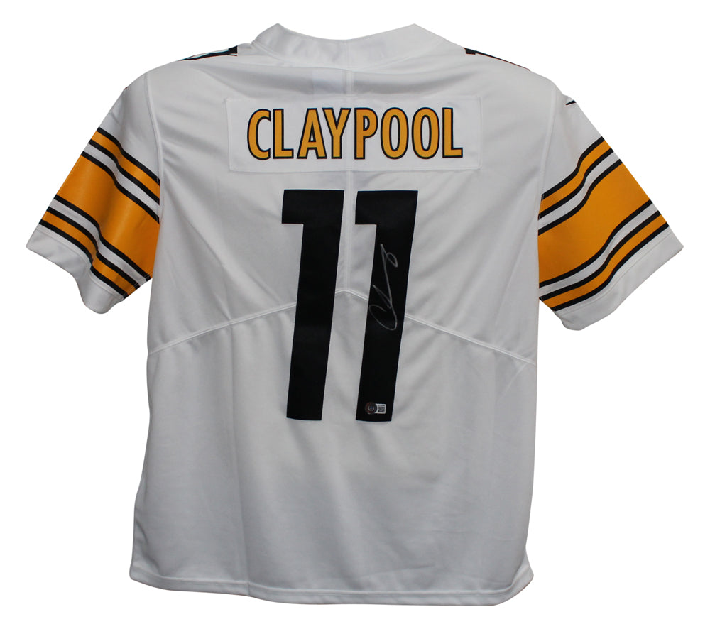 Chase Claypool Pittsburgh Steelers White Nike Limited Signed Jersey Beckett-Powers Sports Memorabilia