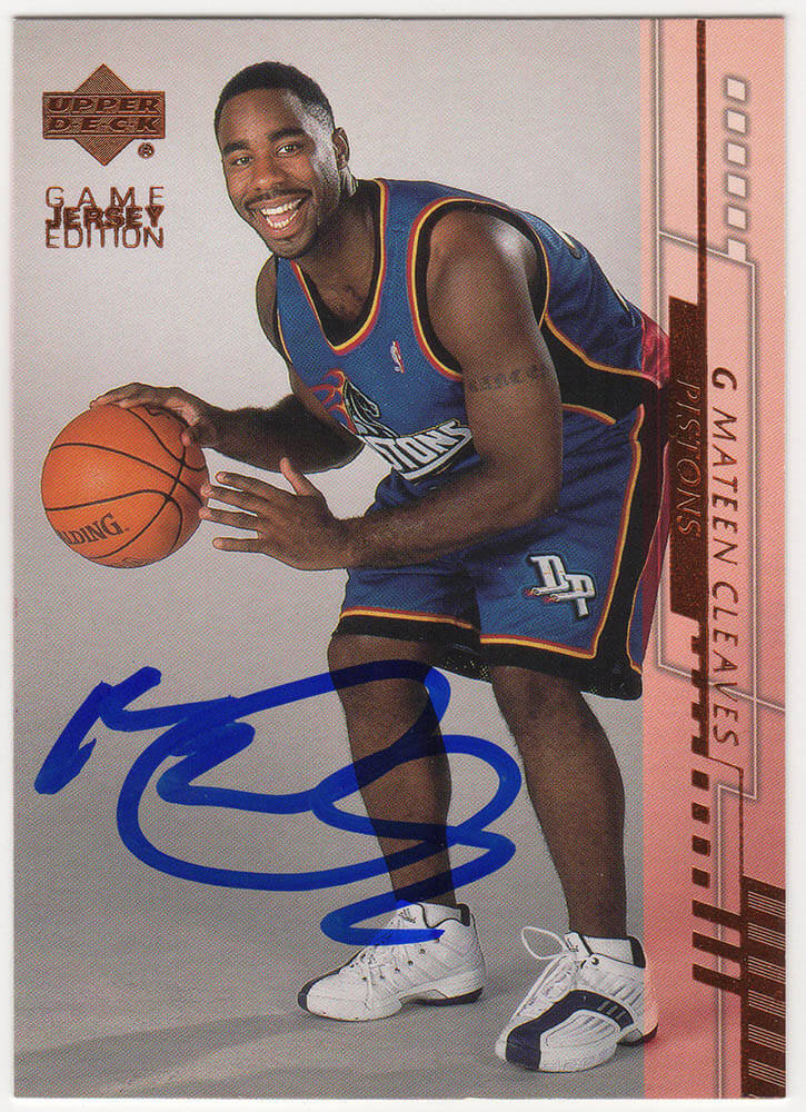 Mateen Cleaves Autographed Detroit Pistons 2000-01 Upper Deck Rookie Basketball Card #281-Powers Sports Memorabilia