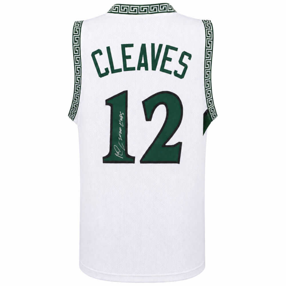 Mateen Cleaves Autographed White Custom College Basketball Jersey with 2000 Champs-Powers Sports Memorabilia