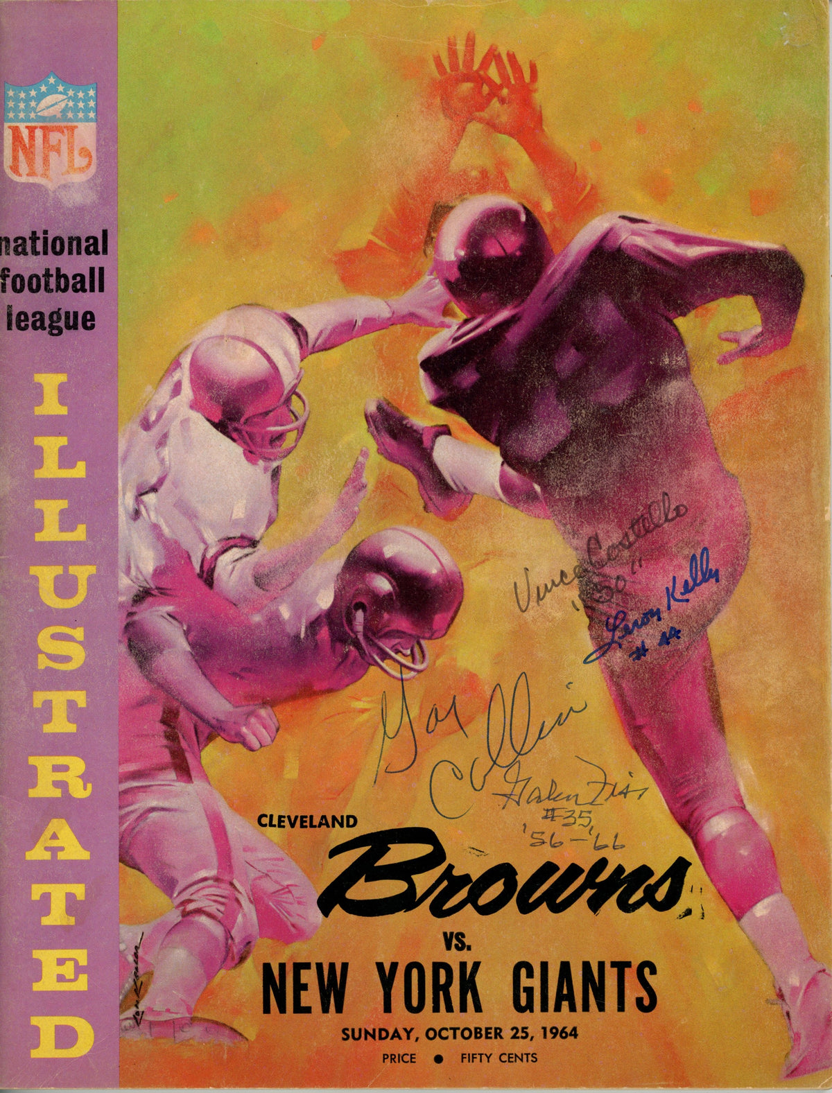 Costello Kelly Collins Fiss Cleveland Browns Signed Magazine - Magazine JSA JSA-Powers Sports Memorabilia