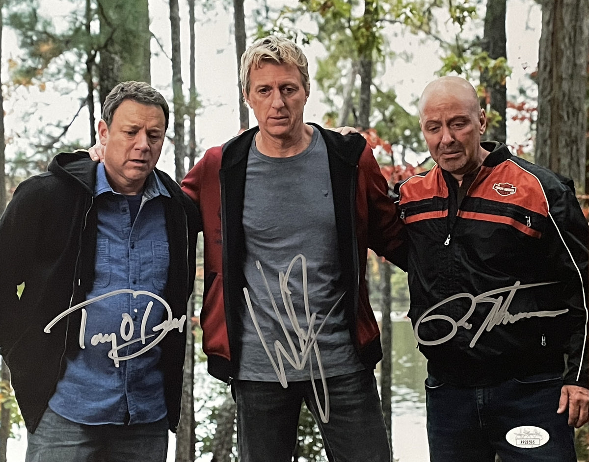 William Zabka Tony O'Dell Ron Thomas Cobra Kai Signed 11x14 Photo - JSA Beckett-Powers Sports Memorabilia