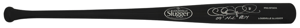 Chris Coghlan Autographed Louisville Slugger Pro Stock Black Baseball Bat with 09 NL ROY-Powers Sports Memorabilia