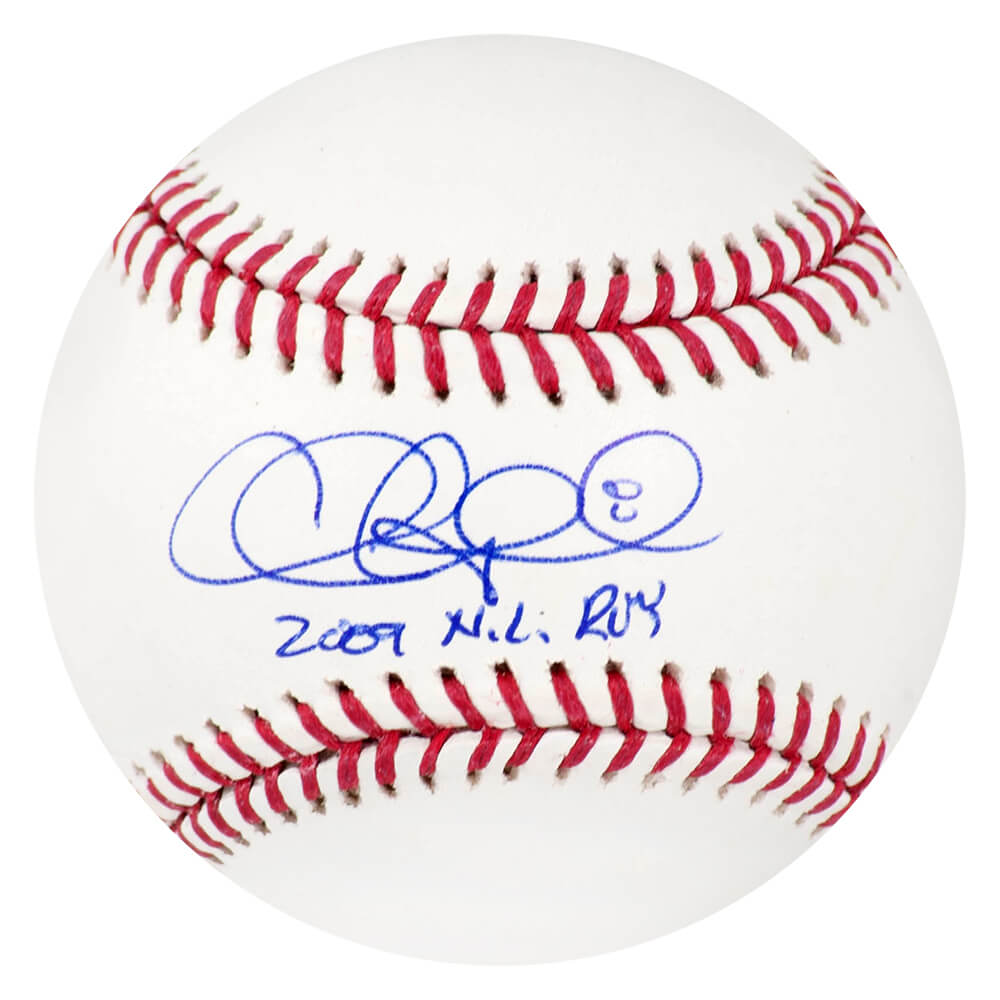 Chris Coghlan Autographed Rawlings Official MLB Baseball with 2009 NL ROY-Powers Sports Memorabilia